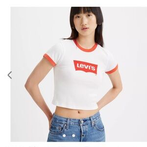Levi’s cropped ringer T (size M)